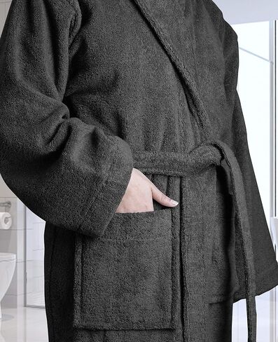 Luxury Cotton Terry Shawl Collar Bathrobe for Men & Women 100% Combed Terry Unisex Spa Robe in Saudi Arabia