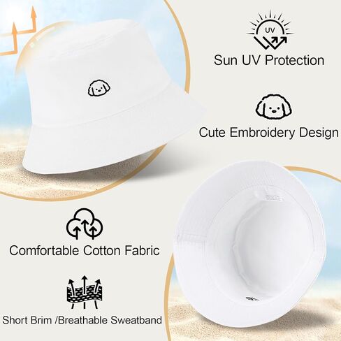 Fashion Bucket Hat Cotton Summer Beach Sun Hat for Women Men Teen in Saudi Arabia