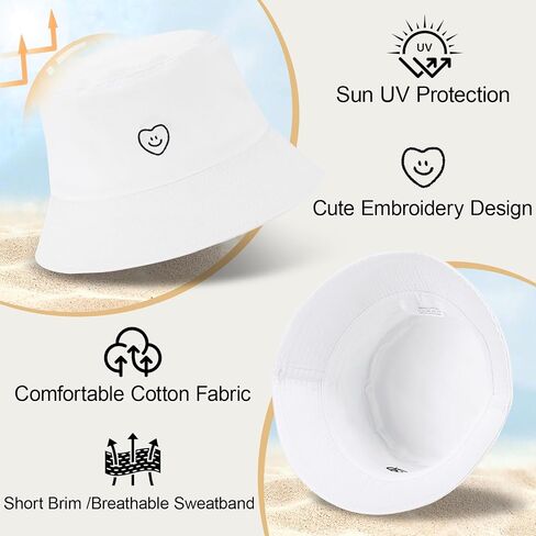 Fashion Bucket Hat Cotton Summer Beach Sun Hat for Women Men Teen in Saudi Arabia