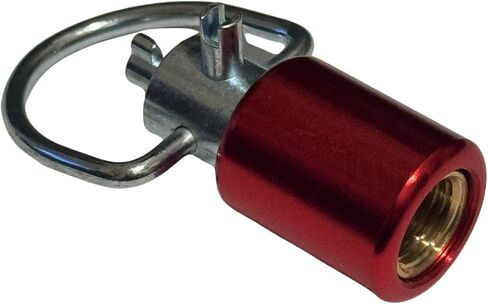 أداة HVAC 3-in-1 Multi Key Tool و 2 Pink Brass 1/4 بوصة Caps Caps Caps Safe Cafficivate Your AC Systems والبيئة من الفوضى المفقودة أو العرضية. ECWB ، الأحمر (3in1) in Kuwait