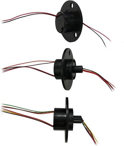 1PCS Mini Flange Slip Ring Dia.22mm 2A 2/4/6/8/12/18/24CH Channels Wires Conductive Ring Brush Slipring Rotating Electric Joint(Dia 22mm 24CH 2A) in Saudi Arabia