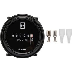 EVTSCAN Latest Quartz Hour Meter 6-80V AC/DC, 99999.9 Hours Meter for Engine Generator, Industrial Timing Tool for Construction and Agricultural Machinery in Saudi Arabia