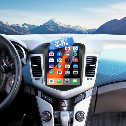 Android 13 Car Stereo Radio Audio for Chevrolet Cruze J300 2009-2014, 9.7" Vertical Touch Screen Car Player with Bluetooth,FM,WiFi, GPS,Mirror Link, Subwoofer,EQ,Dual USB + Backup Camera/Mic/CANBUS in Saudi Arabia