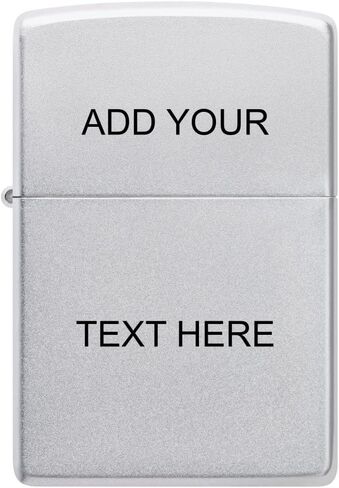 Custom Zippo Brushed Chrome Pocket Lighter in Saudi Arabia