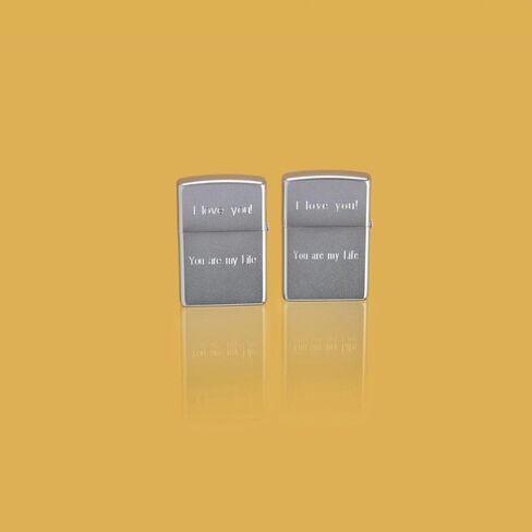 Custom Zippo Brushed Chrome Pocket Lighter in Saudi Arabia