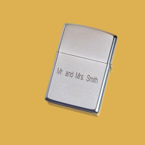 Custom Zippo Brushed Chrome Pocket Lighter in Saudi Arabia