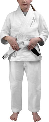 Hayabusa Essential Jiu Jitsu Gi Kids ، Pearl Weave ، يشمل BJJ White Belt و IBJJF متوافق وخفيف الوزن ودائم in Saudi Arabia