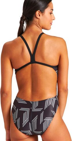 ARENA Women's Puzzled Print Challenge Back One Piece Swimsuit for Competitive Or Casual Swim in Kuwait