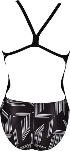 ARENA Women's Puzzled Print Challenge Back One Piece Swimsuit for Competitive Or Casual Swim in Kuwait