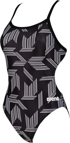 ARENA Women's Puzzled Print Challenge Back One Piece Swimsuit for Competitive Or Casual Swim in Kuwait