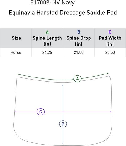 Equinavia Harstad Dressage Saddle Pad | Classic & Durable | Moisture-Wicking Tricot Backing in Kuwait