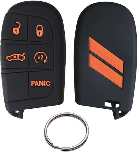 for Ford and for Lincoln Key Fob Cover with Keychain: Soft Silicone Key Case Fit for Ford Explorer Mustang Edge Fusion MKX MKZ MKC F150 5 Button Smart Key Protector in Saudi Arabia