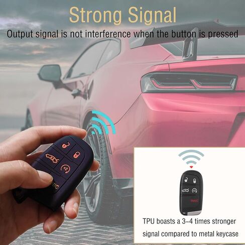 for Ford and for Lincoln Key Fob Cover with Keychain: Soft Silicone Key Case Fit for Ford Explorer Mustang Edge Fusion MKX MKZ MKC F150 5 Button Smart Key Protector in Saudi Arabia
