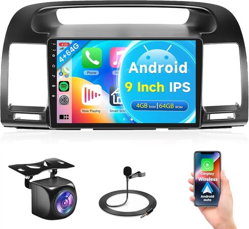 6G+128G 8 Core Android 13 Car Stereo Car Radio for Toyota Camry 2000-2006 Wireless Carplay DSP-36, Rimoody 9'' Touchscreen GPS WiFi Bluetooth FM/RDS Mirror Link 59-UI Themes Backup Camera in Saudi Arabia
