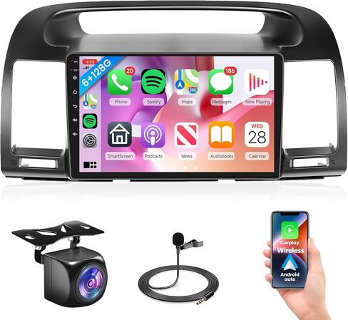 6G+128G 8 Core Android 13 راديو سيارة ستيريو لسيارة Toyota Camry 2000-2006 Wireless Carplay DSP-36، Rimoody 9 بوصة شاشة لمس GPS WiFi Bluetooth FM/RDS Mirror Link 59-UI Themes كاميرا احتياطية in Saudi Arabia