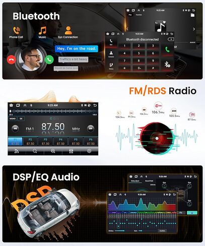 6G+128G 8 Core Android 13 راديو سيارة ستيريو لسيارة Toyota Camry 2000-2006 Wireless Carplay DSP-36، Rimoody 9 بوصة شاشة لمس GPS WiFi Bluetooth FM/RDS Mirror Link 59-UI Themes كاميرا احتياطية in Saudi Arabia
