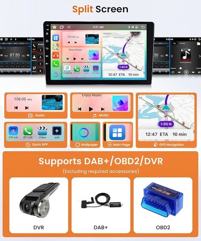 6G+128G 8 Core Android 13 راديو سيارة ستيريو لسيارة Toyota Camry 2000-2006 Wireless Carplay DSP-36، Rimoody 9 بوصة شاشة لمس GPS WiFi Bluetooth FM/RDS Mirror Link 59-UI Themes كاميرا احتياطية in Saudi Arabia