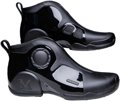 Men's Solid Color Slip On Waterproof Rain Boots, Comfy Non Slip Durable Water Shoes For Men's Rainy Day Outdoor Activities in Saudi Arabia