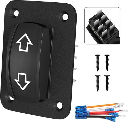 Daiertek لحظية الروك التبديل 12V 24V لأسفل عكس قطبية DPDT 7 دبوس سهم مفتاح الروك (تشغيل) -OFF- in Kuwait