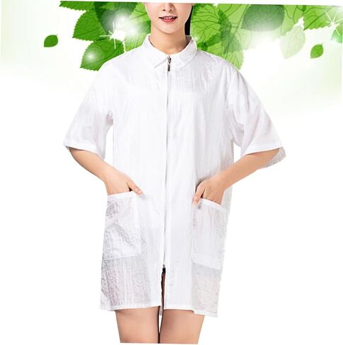 PartyKindom Hairdresser Uniform Breathable Beauty Technician Overalls for Salon Use Quick Drying Hair Dyeing Clothes Comfortable Xl Easy Clean Design with Pocket in Saudi Arabia