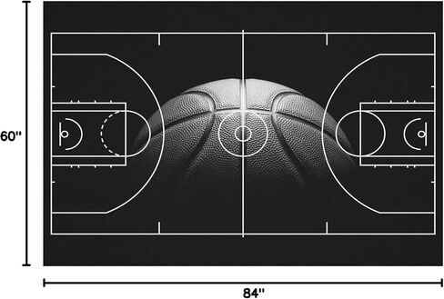 Basketball Rug for Boys Bedroom Size 5'x7',Non-Slip Basketball Court Rug Basketball Decor for Boys Room and Living Room in Saudi Arabia