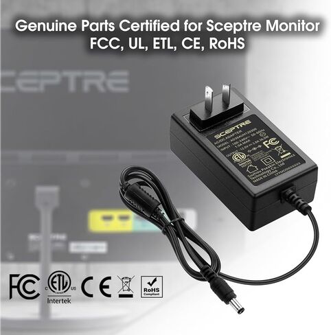Kado Power Adapter 12V-2A AC Power Cord Genuine Parts Made for Sceptre Monitor E205W-16003R E205W-1600SR E205W-16003RT E205W-16003RT1 E205W-16003RTT E209W-16003R E209W-16003RT E209W-16003RT1 Series in Saudi Arabia