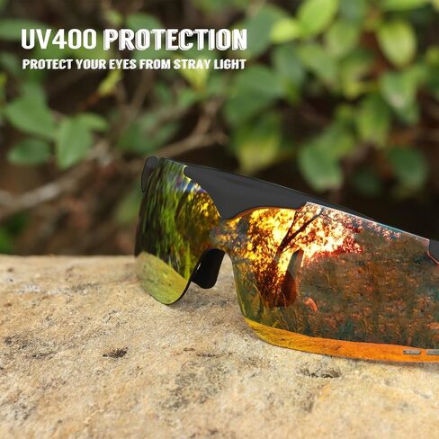 Cycling Sunglasses Polarized Sports Sunglasses With Magnetic Interchangeable Lens for Cycling, Running, Baseball, Fishing in Saudi Arabia
