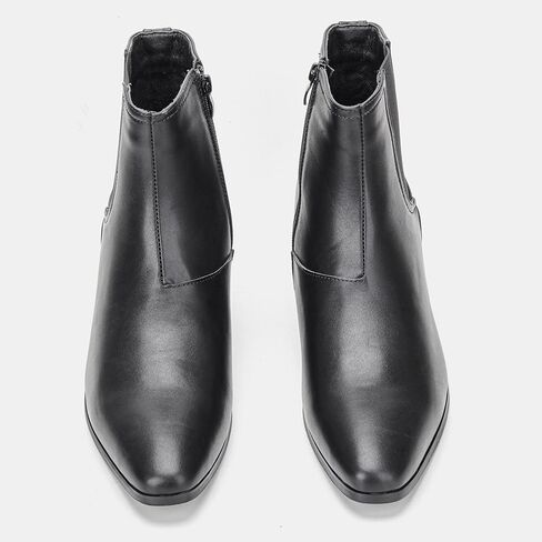 Harssidanzar Chelsea Ankle Boots For Men,Heel Retro Walking Motorcycle Dress Boots KM305US in Saudi Arabia