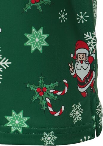 HOOD CREW Men’s Funny Golf Shirts Christmas Hawaiian Shirts Short Sleeve Cartoon Printed Polo Shirts in Saudi Arabia