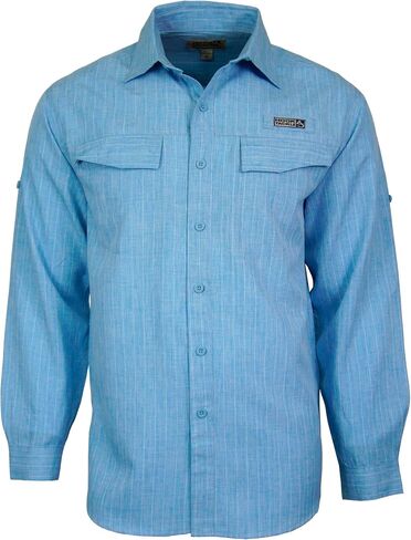 Hook & Tackle Men Men's Inlet Long Sleeve UV Vented Fishered Shirt in Kuwait