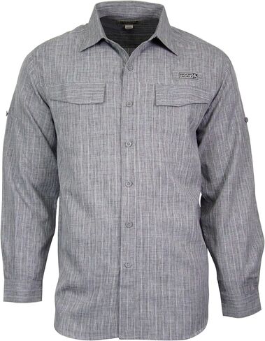 Hook & Tackle Men Men's Inlet Long Sleeve UV Vented Fishered Shirt in Kuwait