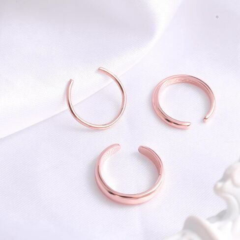 3pcs Adjustable Toe Rings, Thin Open Band Toe Rings Elegant Summer Beach Foot Jewellery for Woman in Saudi Arabia