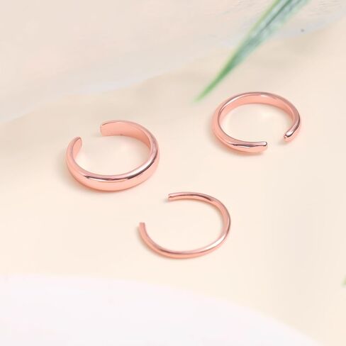 3pcs Adjustable Toe Rings, Thin Open Band Toe Rings Elegant Summer Beach Foot Jewellery for Woman in Saudi Arabia