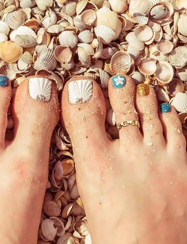 FIASASO 14K Gold Filled Toe Rings for Women Non Tarnish 14K Gold Filled Toe Ring Adjustable Band Opal Dainty Toe Ring Summer Beach Open Toe Rings Foot Jewelry in Saudi Arabia