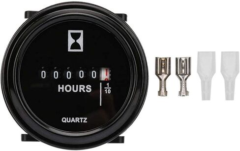 EVTSCAN Latest Quartz Hour Meter 6-80V AC/DC, 99999.9 Hours Meter for Engine Generator, Industrial Timing Tool for Construction and Agricultural Machinery in Saudi Arabia