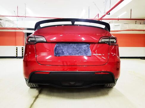 IJdmtoy Lens Smoked Dowing Dowing Cover Cover Fit 3-in-1 LED LED LED FOG LIGHT TILE متوافقة مع 2020-2024 TESLA MODEL Y (ضوء الضباب الخلفي/ضوء الذيل ، مكابح F1 Strobe/Flash ، إشارة دوران متسلسل) in Saudi Arabia