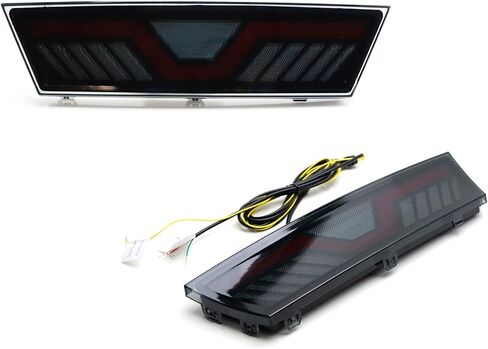IJdmtoy Lens Smoked Dowing Dowing Cover Cover Fit 3-in-1 LED LED LED FOG LIGHT TILE متوافقة مع 2020-2024 TESLA MODEL Y (ضوء الضباب الخلفي/ضوء الذيل ، مكابح F1 Strobe/Flash ، إشارة دوران متسلسل) in Saudi Arabia