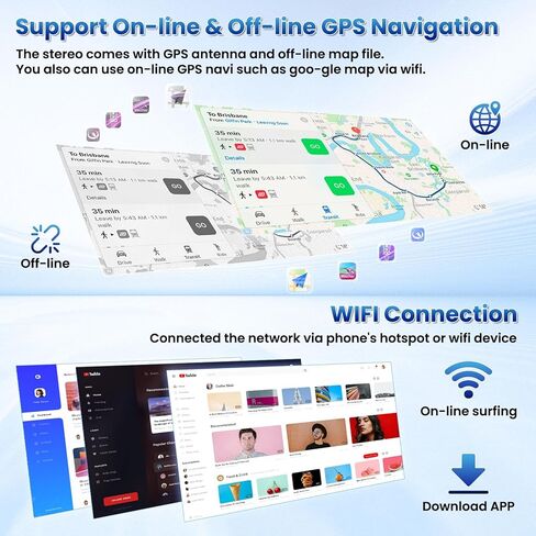 Android 13 Car Stereo for Hyundai Elantra 2007-2010 with Wireless Carplay Android Auto, 2+64GB 9'' Touch Screen Car Radio GPS WiFi Bluetooth SWC MIC Backup Camera Mirror Link FM in Saudi Arabia