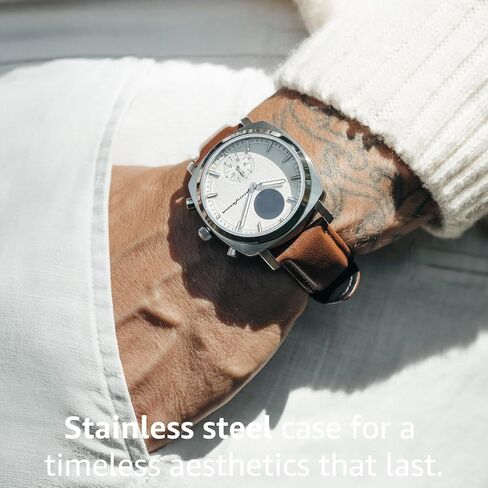 pininfarina Senso Hybrid Smartwatch - an Analogue Watch with Digital Display, Tracks Heart Rate, Steps, Calories, Sleep, Fitness - Compass & Connected GPS Tracking in Saudi Arabia