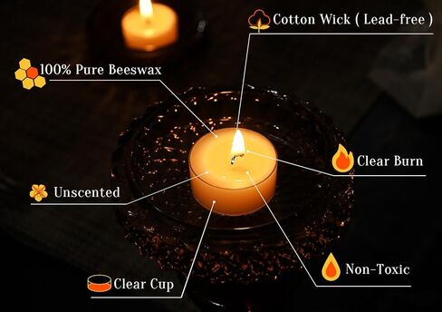 TELOSMA عدد 36 شموع من شمع العسل بالجملة - رائحة طبيعية وبدون دخان - تغليف الهدايا in Kuwait