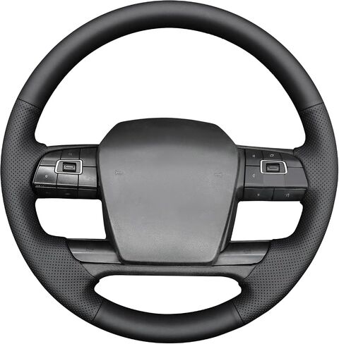 MEWANT Hand Stitch Steering Wheel Cover for Volvo VNL VNR FM FH 2017-2025 Customized Version by Genuine Leather in Saudi Arabia
