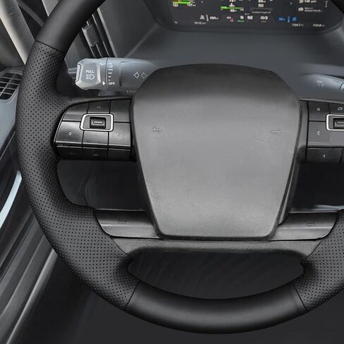 MEWANT Hand Stitch Steering Wheel Cover for Volvo VNL VNR FM FH 2017-2025 Customized Version by Genuine Leather in Saudi Arabia