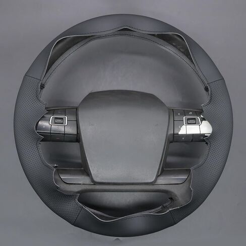 MEWANT Hand Stitch Steering Wheel Cover for Volvo VNL VNR FM FH 2017-2025 Customized Version by Genuine Leather in Saudi Arabia