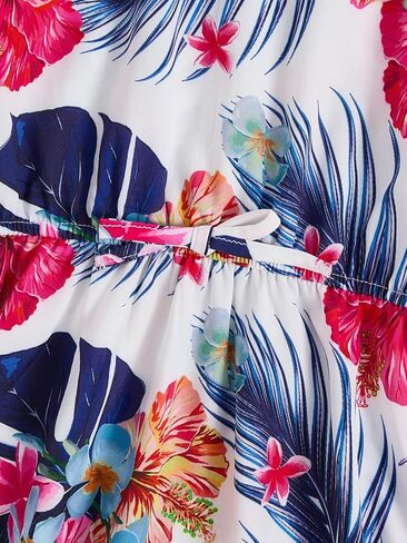 OYOANGLE Girl's Casual Boho Floral Print Sleeveless A-Line Swing Cami Hawaiian Dress Sundress Yellow Floral 11-12Y in Saudi Arabia