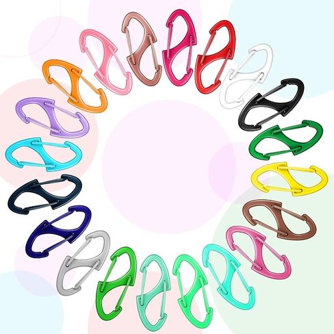 40 Pcs Dual Wire Gate Snap Hook 1.6 Inch Small Alloy Snap Hook Tiny Key Clip Interlocking Keychain Hook Spring Double Sided Clips Keychain Buckle Tool for Camping Fishing Hiking Traveling (Black) in Saudi Arabia