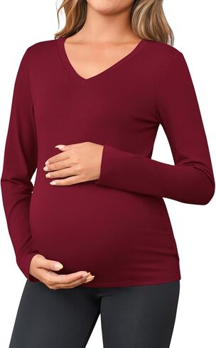 yousify قمم الأمومة النسائية الخامس الأكمام الطويلة ذات الأكمام الخفيفة in Kuwait