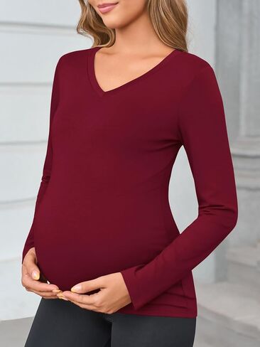 yousify قمم الأمومة النسائية الخامس الأكمام الطويلة ذات الأكمام الخفيفة in Kuwait