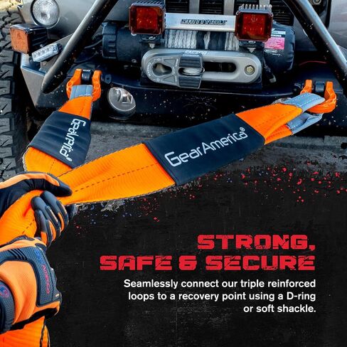 تشمل مجموعة ReageRamerica Off Road Recovery ، 9 طن ، حزام السحب ، مدخرات الأشجار ، بكرة كتلة الخطف ، قيود الدائرية D ، حقيبة رطبة خط Winch ، قفازات - معدات استرداد الطرق ، 4x4 ، أسود in Kuwait