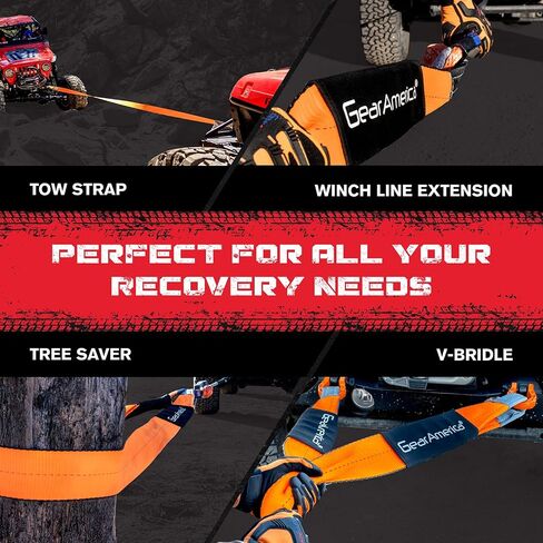 تشمل مجموعة ReageRamerica Off Road Recovery ، 9 طن ، حزام السحب ، مدخرات الأشجار ، بكرة كتلة الخطف ، قيود الدائرية D ، حقيبة رطبة خط Winch ، قفازات - معدات استرداد الطرق ، 4x4 ، أسود in Kuwait