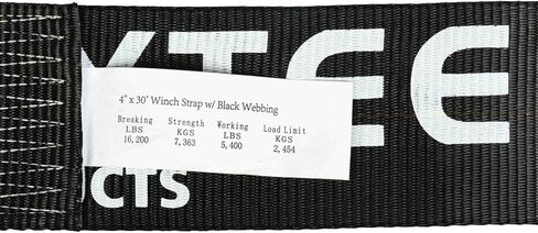 منتجات MyTee (10 حزمة Winch أحزمة 4 "× 30 'الأزرق ثقيلة التعادل مع السنانير المسطحة Wll# 5400 رطل | in Kuwait